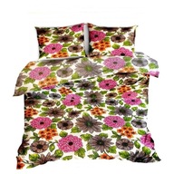 Pościel kora lux 220x240 + 2x50x60 + 2x40x40 guzik K 212 Moc kwiatów