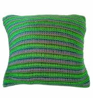 Poszewka dekoracyjna w paski rękodzieło