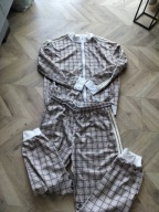 Komplet dres 2XL bluza spodnie lampasy kratka elastyczny super