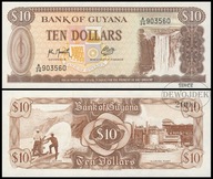 BNB - GUJANA 10 Dolarów Dollars 1992 A/26 903560 # P23f # UNC