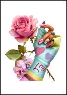 A2 PLAKAT DO SALONU MANICURE URODY, PLAKAT DLA KOSMETYCZKI PAZNOKCIE LAKIER