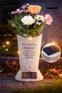 Wazon Solarny Na Grób LED In Loving Memory Lampion Wodoodporny