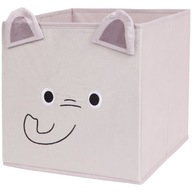 POJEMNIK Tekstylny Składany PUDEŁKO KOSZ na Zabawki SŁOŃ do Regału KALLAX