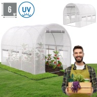 TUNEL FOLIOWY OGRODOWY SZKLARNIA FOLIAK WIELOSEZONOWY STELAŻ CYNK 2x3x2m