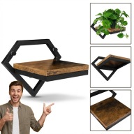 KWIETNIK NA ŚCIANĘ METALOWY LOFT CZARNY WISZĄCY POJEDYNCZY 19CM NOWY