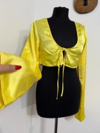 243 Josefine HJ imprezowa żółta połysk L satynowa Na-kd nowa bolerko