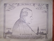 PAPIEŻ JAN PAWEŁ II - grafika z 1983 roku.