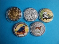 5 sztuk monet ze zwierztami - zestaw