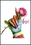 A2 PLAKAT DO SALONU MANICURE URODY, PLAKAT DLA KOSMETYCZKI PAZNOKCIE LAKIER