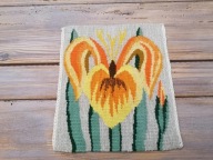 ZJAWISKOWY RĘCZNIE TKANY NA KROSNACH KILIM IRYS CUDO DO OPRAWIENIA 19 x 22