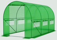 Tunel foliowy Ogrodowy Zielony 6 m² Szklarnia 2x3x2m Stelaż + Mocna Folia