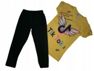 KOMPLET DZIEWCZĘCY BLUZKA LEGGINSY R.104 (4 LATA)