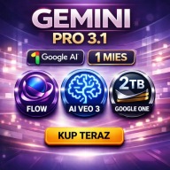 GEMINI PRO 3.1 + VEO3 | 1 MIESIĄC | KONTO PRYWATNE | SZYBKA DOSTAWA