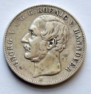 1 vereinsthaler talar 1853 Hanower - Jerzy V Stan 1-/2+