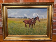 Obraz olejny na płótnie, antyk