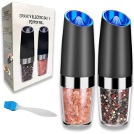 Zestaw 2 x Młynek Elektryczny Grawitacyjny do Soli Pieprzy Przypraw