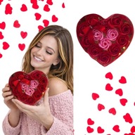 PREZENT NA WALENTYKI DLA NIEJ DLA DZIEWCZYNY DLA ŻONY RÓŻE MYDLANE SERCE