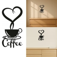 Ażurowa Ozdoba ścienna Obraz Filiżanka Kawy z Sercem 26cm