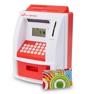 Skarbonka Bankomat Mały Bankier- Dla dziecka- Uczy Oszczędzania
