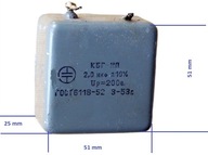 Kondensator KBG-MP 2uF 10% 200V papierowy oryginalny Rosyjski 20-9-5