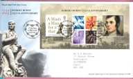 Anglia 2009, FDC ark. Alloway, literatura Robert Burns