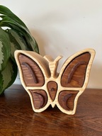 Szufladka drewniana w kształcie motyla - rękodzieło, dekoracja handmade