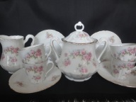 Róże serwis kawowy dla 4 osób, pocz. XX w