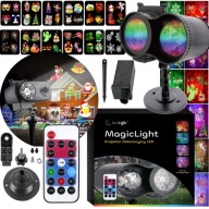 RZUTNIK PROJEKTOR LASEROWY LED NA DOM NA ŚCIANĘ 12 SLAJDÓW NA PILOT IP65