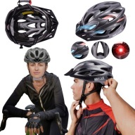 KASK ROWEROWY ROWERU HULAJNOGI SPORTOWY LED REGULOWANY 58 61CM MĘSKI DAMSKI