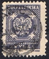 1946 Polska Fi U21IIB - przesyłka urzędowa zwykła