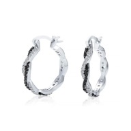 Kolczyki s47 Platerowane Platyną CZ / Spinel – Franko