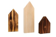 Skandynawskie domki drewniane – dekoracja stojąca figurka