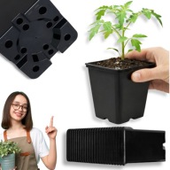 DONICZKI DO ROZSADY 50 SZTUK PRODUKCYJNE PLASTIKOWE DO POMIDORÓW WYSOKIE