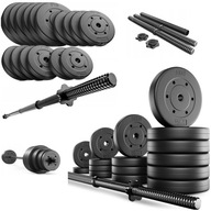 ZESTAW SZTANGA GRYF PROSTY + OBCIĄZENIE REGULOWANE BITUMICZNE TREX 55 kg