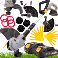 Podkaszarka akumulatorowa kosa do trawy na kołach żyłka + ostrza 2w1