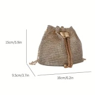 TOREBKA KRAWĘDZIE MODNA ELEGANCKA 3D tkanina moda cyrkonia błyszcząca