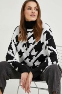 ANSWEAR LAB SWETER GOLF PEPITKA WEŁNA XS