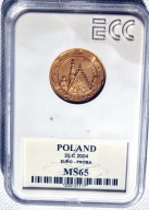 20 EURO CENTÓW PRÓBA POLSKIEGO EURO 2004 MS 65 GCN