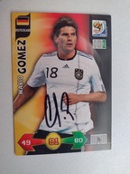 Karta panini autograf Niemcy World Cup Africa 2010 Mario Gomez