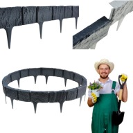 PALISADA OBRZEŻA OGRODOWE TRAWNIKOWE Z TWORZYWA SZTUCZNEGO 390 X 18,5 CM