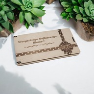 Pudełko Koperta na pieniądze bon voucher Urodziny dla Mamy Grawer imię !