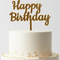 topper na tort dekoracja personalizacja HAPPY BIRTHDAY!!!