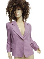 HOBBS elegancki cieplejszy żakiet z kieszeniami lawendowy fiolet 42/44