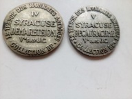 Syrakuzy, 2 żetony banku franc.