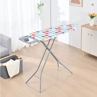 Deska do Prasowania z Podstawką na Żelazko Bawełniany Pokrowiec 120 x 38 cm