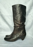 BUTY KOZAKI DAMSKIE SKÓRZANE AIRSTEP CIEMNY BRĄZ 41 WKŁ. 27,3 CM