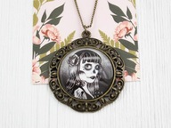 wisiorek LA MUERTA vintage retro czaszka sugar skull NB54