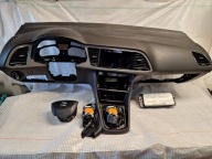seat leon III 2012- deska konsola poduszki airbag pasy orginal demontaz
