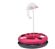 KARUZELA Z PIŁECZKĄ I MYSZKĄ NA SPRĘŻYNIE ZABAWKA INTERAKTYWNA DLA KOTA