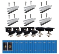 aj176 Zestaw montażowy do paneli słonecznych 12 cm i akcesoria. Czarny